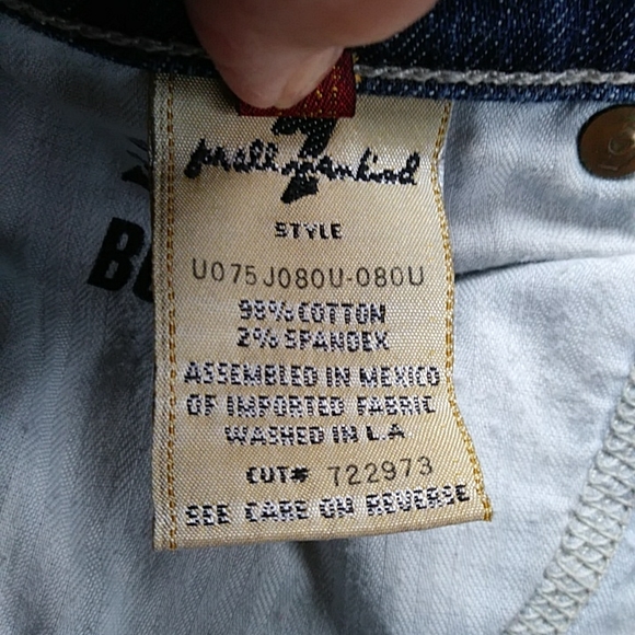 7FAM Bootcut Y2K Jeans 7 For All Mankind Jeans Size 29 Blue - Picture 4 of 16